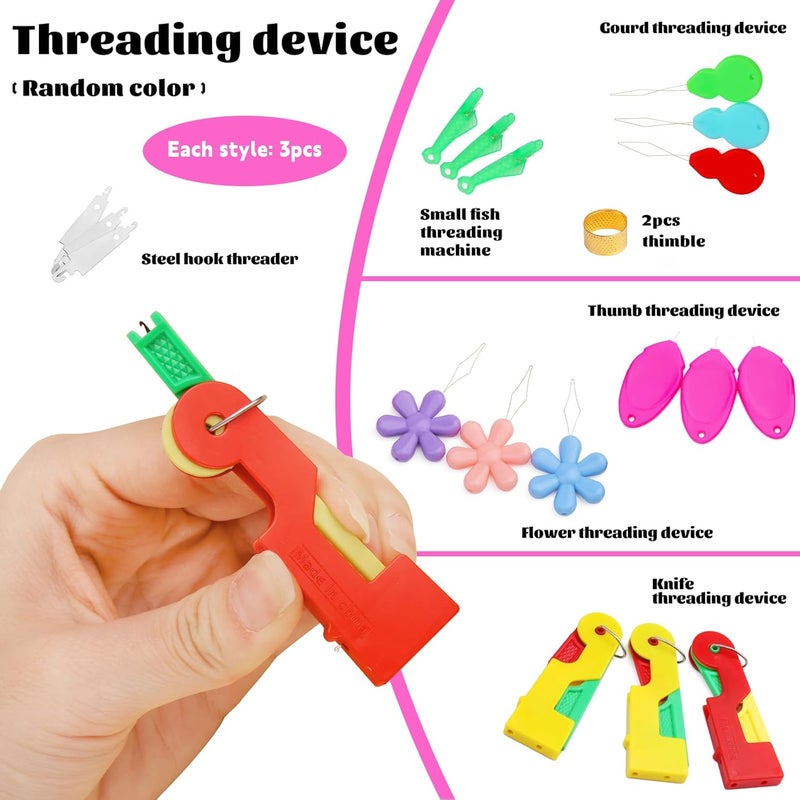 Fedmut Needle Threaders for Hand Sewing Embroidery Needle Threader Tool 20pcs for Hand Sewing, Sewing Machine, DIY Craft Project - Image 2